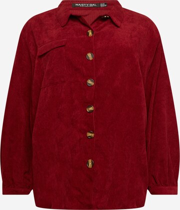 Nasty Gal Plus Blouse in Rood: voorkant