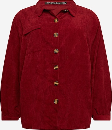 Nasty Gal Plus Blouse in Red: front