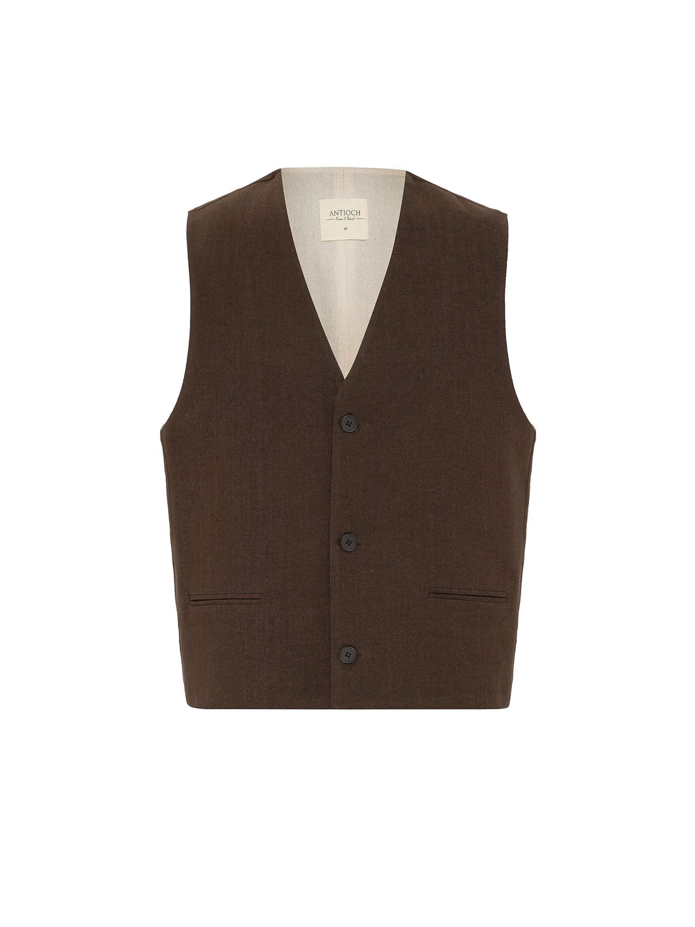 Antioch - Colete em castanho: frente