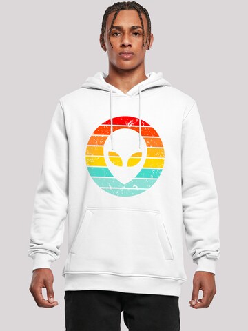 Sweat-shirt 'Alien Retro Sonnenuntergang' F4NT4STIC en blanc : devant