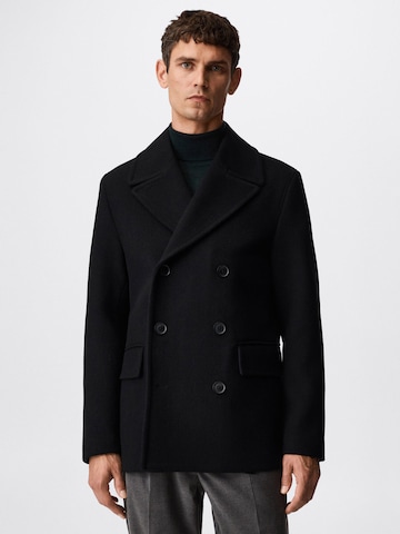 MANGO MAN Between-Seasons Coat 'Tinof' in Black: front
