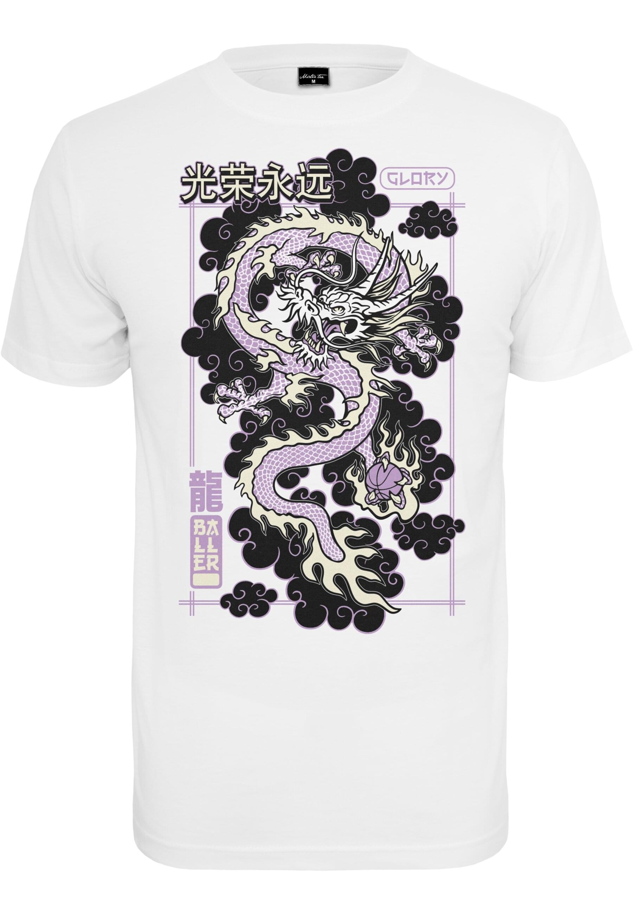 Mister Tee Shirt 'Glory Dragon' in Wit: voorkant