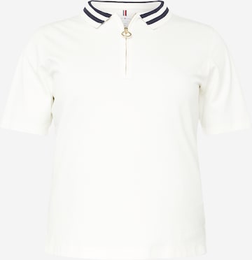 Tommy Hilfiger Curve T-shirt i vit: framsida