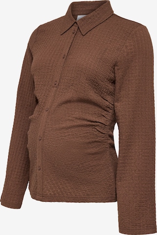 MAMALICIOUS - Blusa en marrón: frente