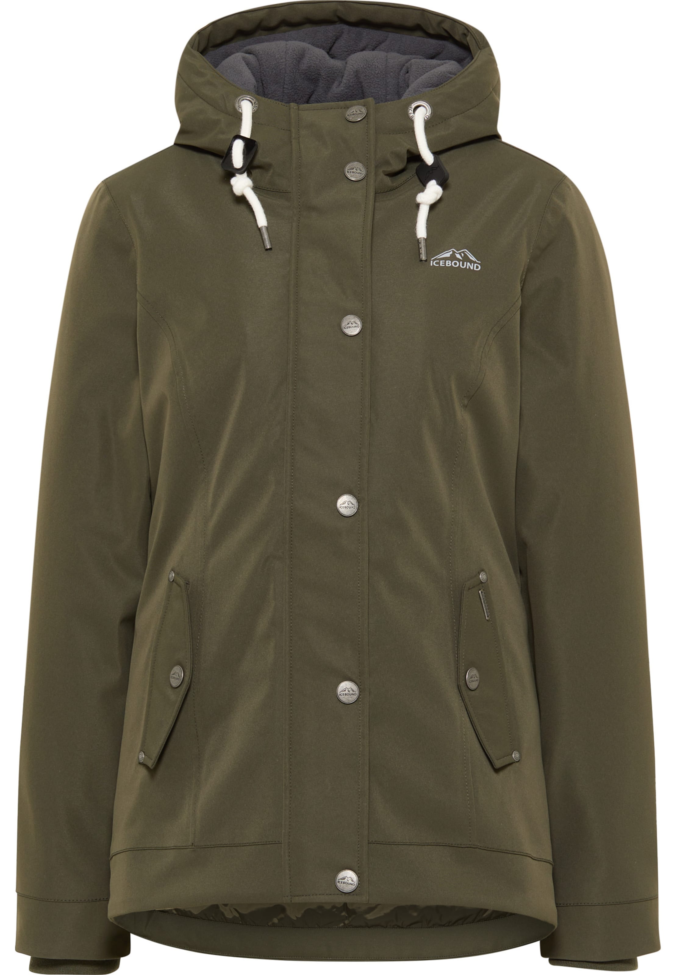 ICEBOUND Функционално яке в зелено: отпред