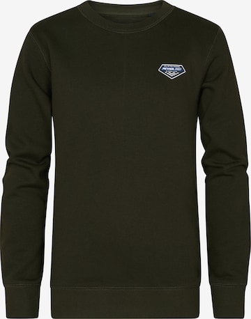 Petrol Industries Sweatshirt 'Alyeska' in Groen: voorkant