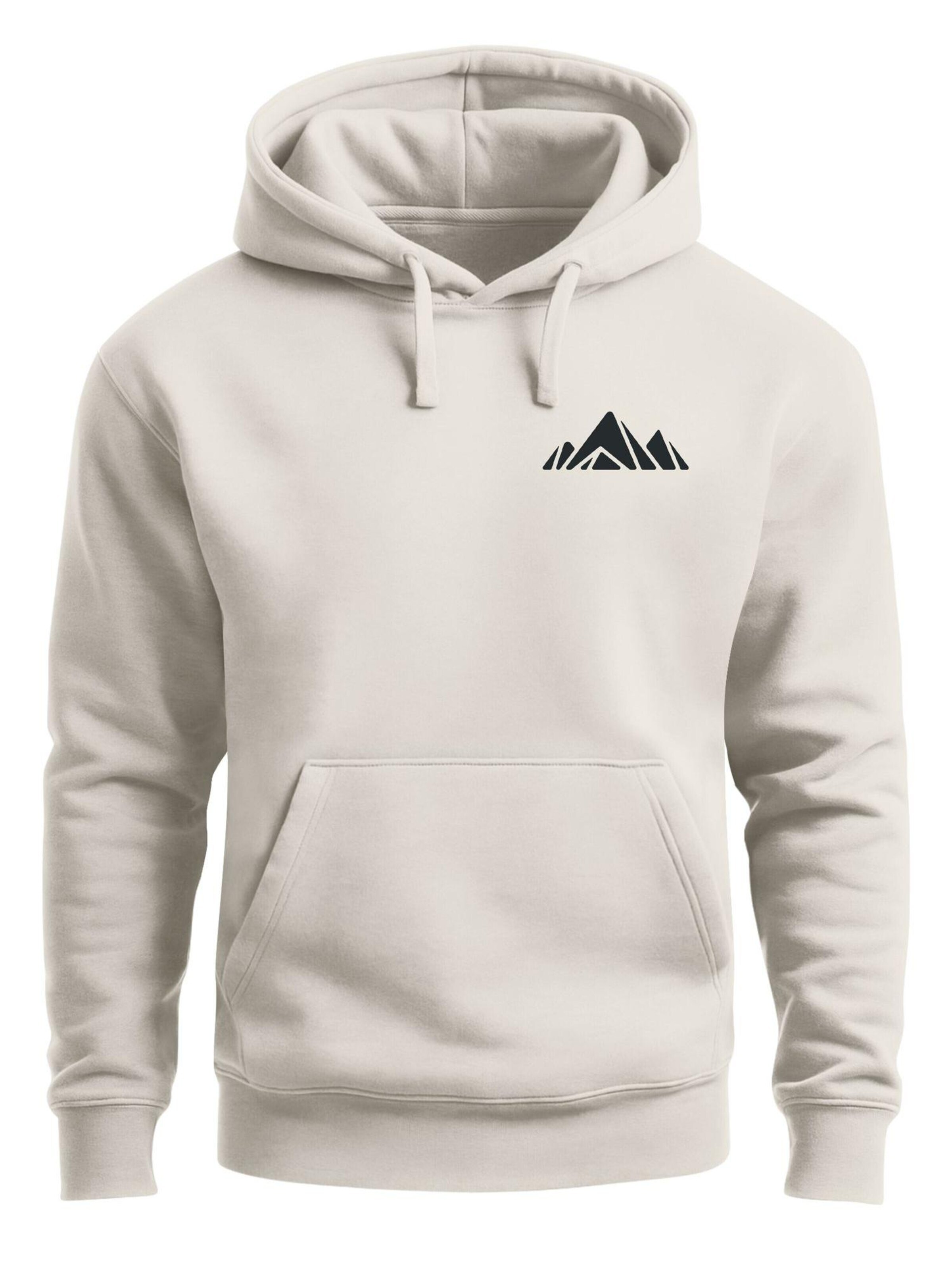 Neverless Sweatshirt 'Berg Polygon' in Beige: front