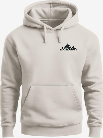 Neverless Sweatshirt 'Berg Polygon' in Beige: Vorderseite