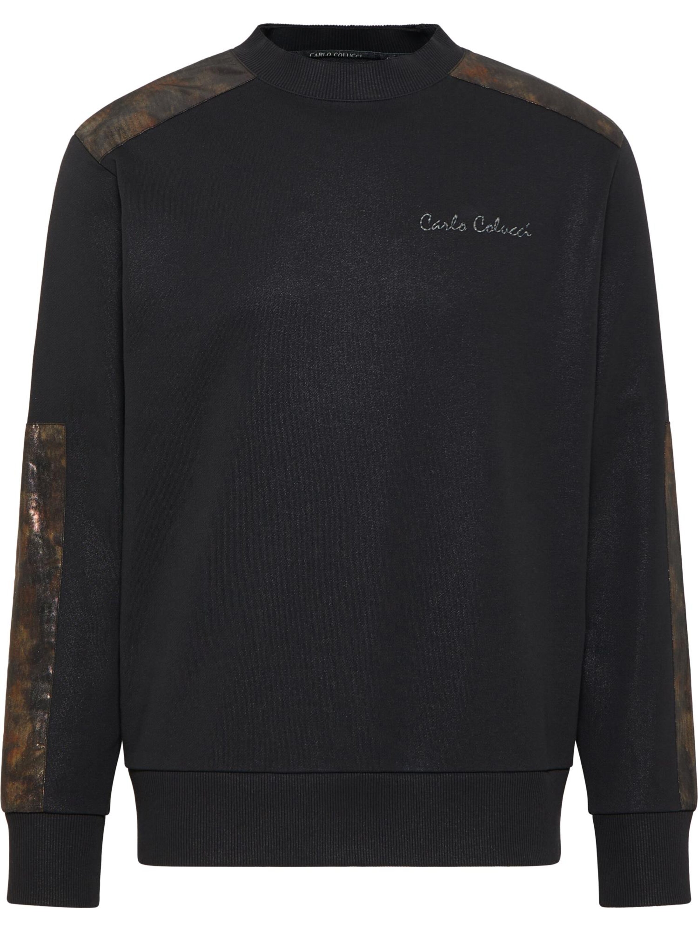 Carlo Colucci Sweatshirt 'Dapunt' in Black: front