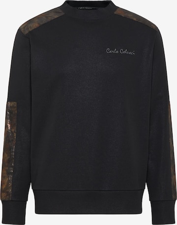 Carlo Colucci Sweatshirt 'Dapunt' in Zwart: voorkant