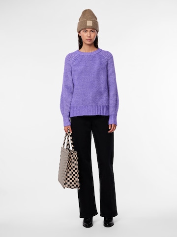 PIECES Sweater 'KATRIN' in Purple