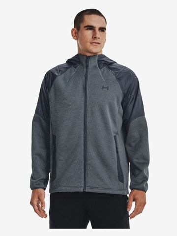 UNDER ARMOUR Sports sweat jacket in Grey: front