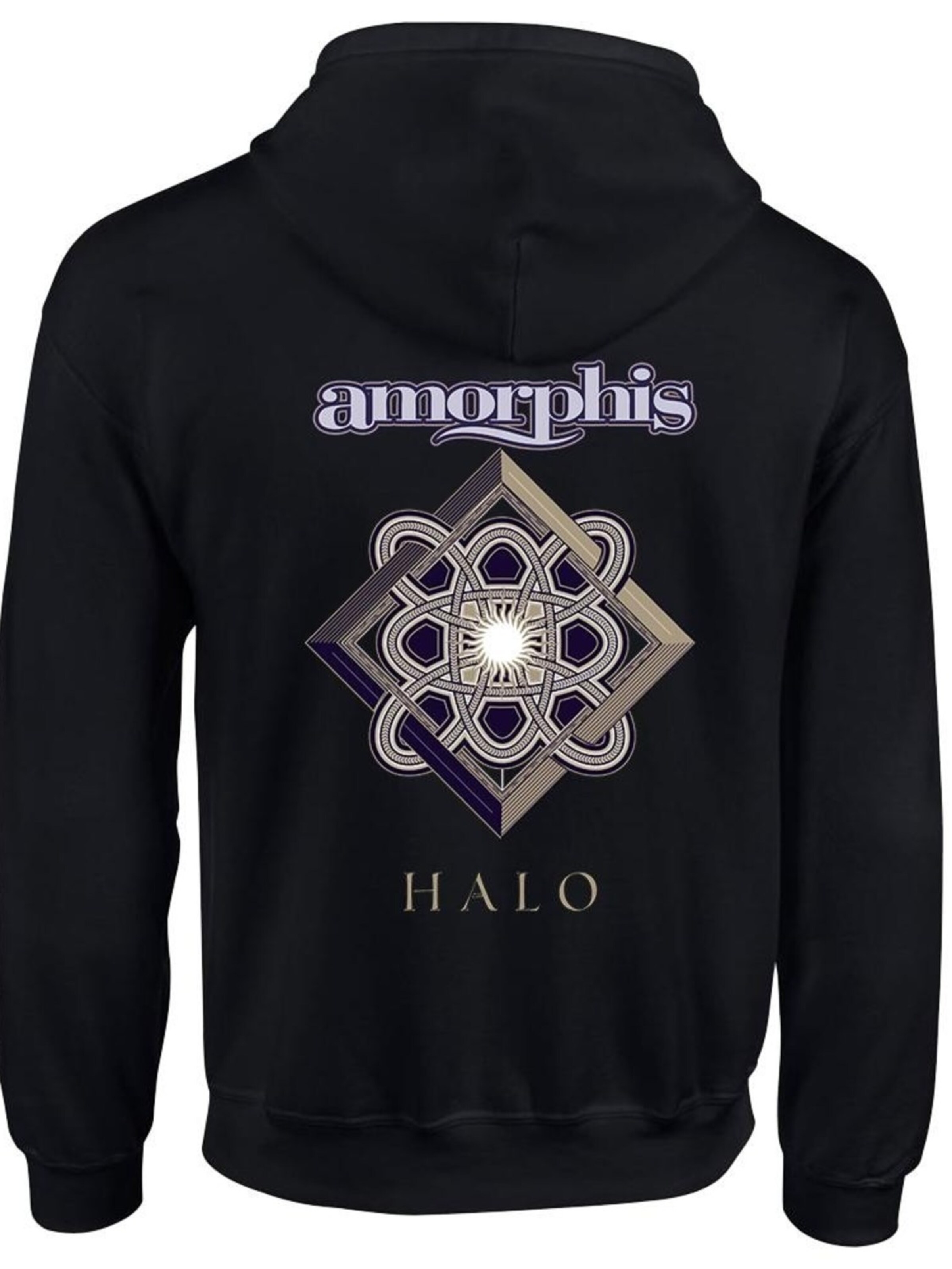 Amorphis Zip-Up Hoodie in Black