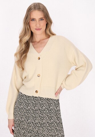 Cardigan DreiMaster Vintage en beige : devant