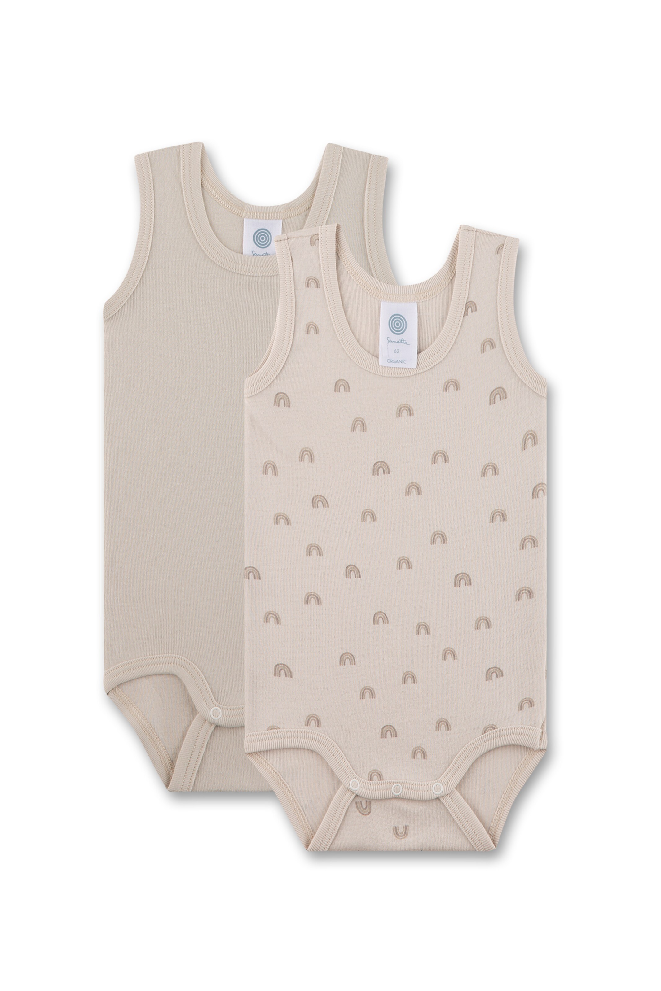 Tutina / body per bambino di Sanetta in beige: frontale