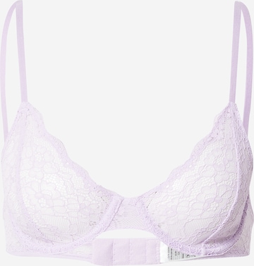 Monki T-shirt Bra in Purple: front