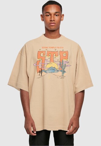 Merchcode T-Shirt 'Stone Temple Pilots - Desert Highway' in Beige: predná strana