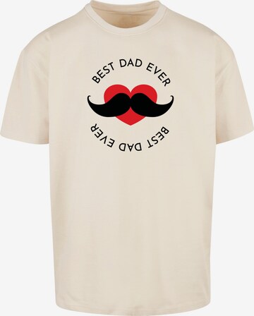 Merchcode Shirt 'Fathers Day - Best Dad' in Beige: voorkant