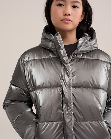 WE Fashion Winterjas in Zilver: voorkant