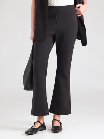 Evazați Pantaloni de la Calvin Klein pe negru: față