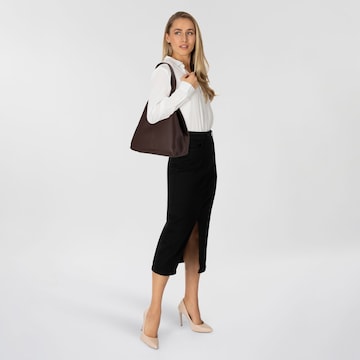 Cabas 'Easy' Coccinelle en marron : devant