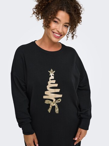 ONLY Carmakoma Jurk 'CARSANTA XMAS' in Zwart