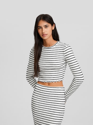 Bershka Pullover in Weiß: predná strana