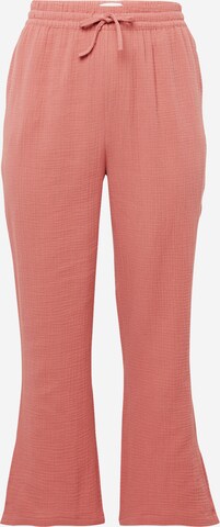 ONLY Carmakoma Flared Trousers 'Cartheis' in Pink: front