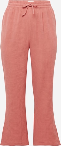 ONLY Carmakoma Flared Broek 'Cartheis' in Roze: voorkant