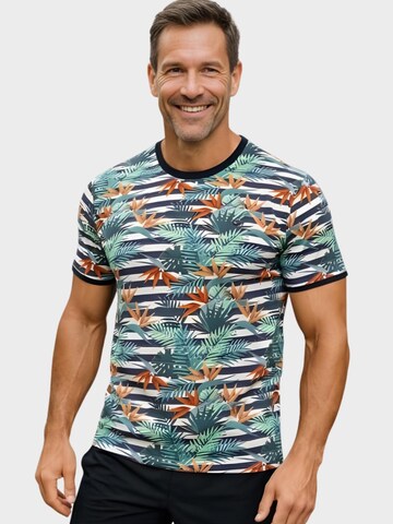 Maglia funzionale 'Line One Rundhals T-Shirt mit Print' di Line One in verde