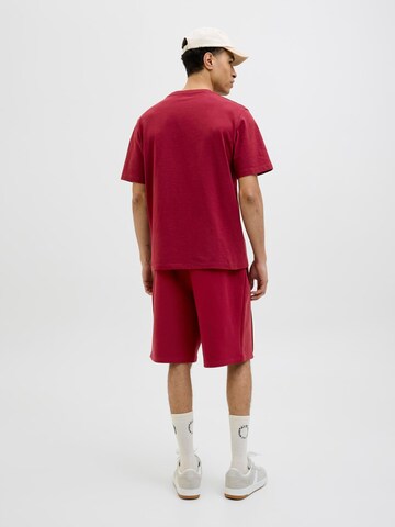 JACK & JONES Wide leg Trousers in Red