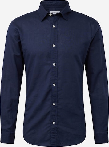 JACK & JONES Slim fit Ing - kék: elől