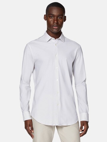 Boggi Milano Slim fit Button Up Shirt 'B Tech' in White: front