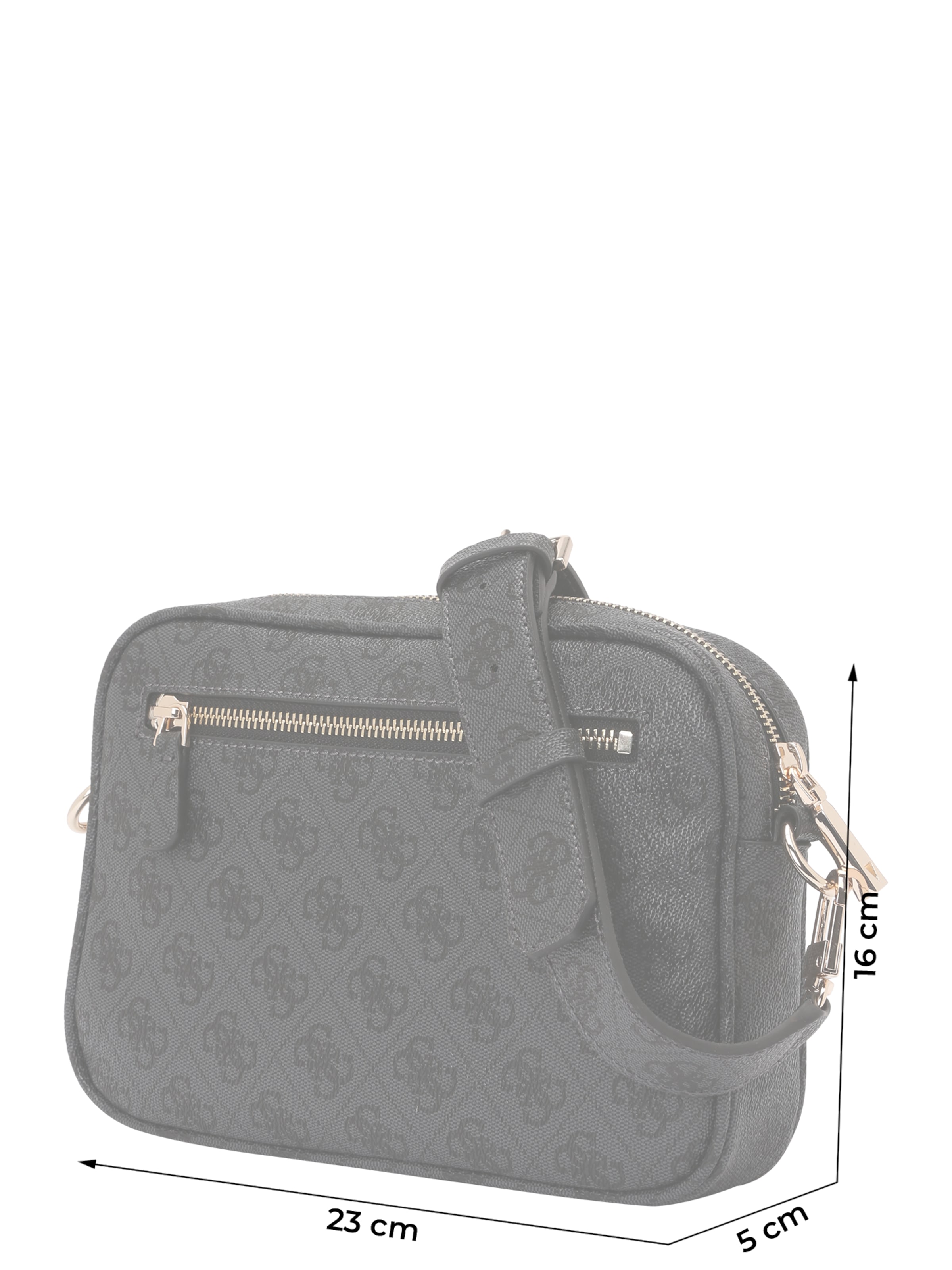 GUESS Olkalaukku 'MERIDIAN II CAMERA BAG' värissä harmaa