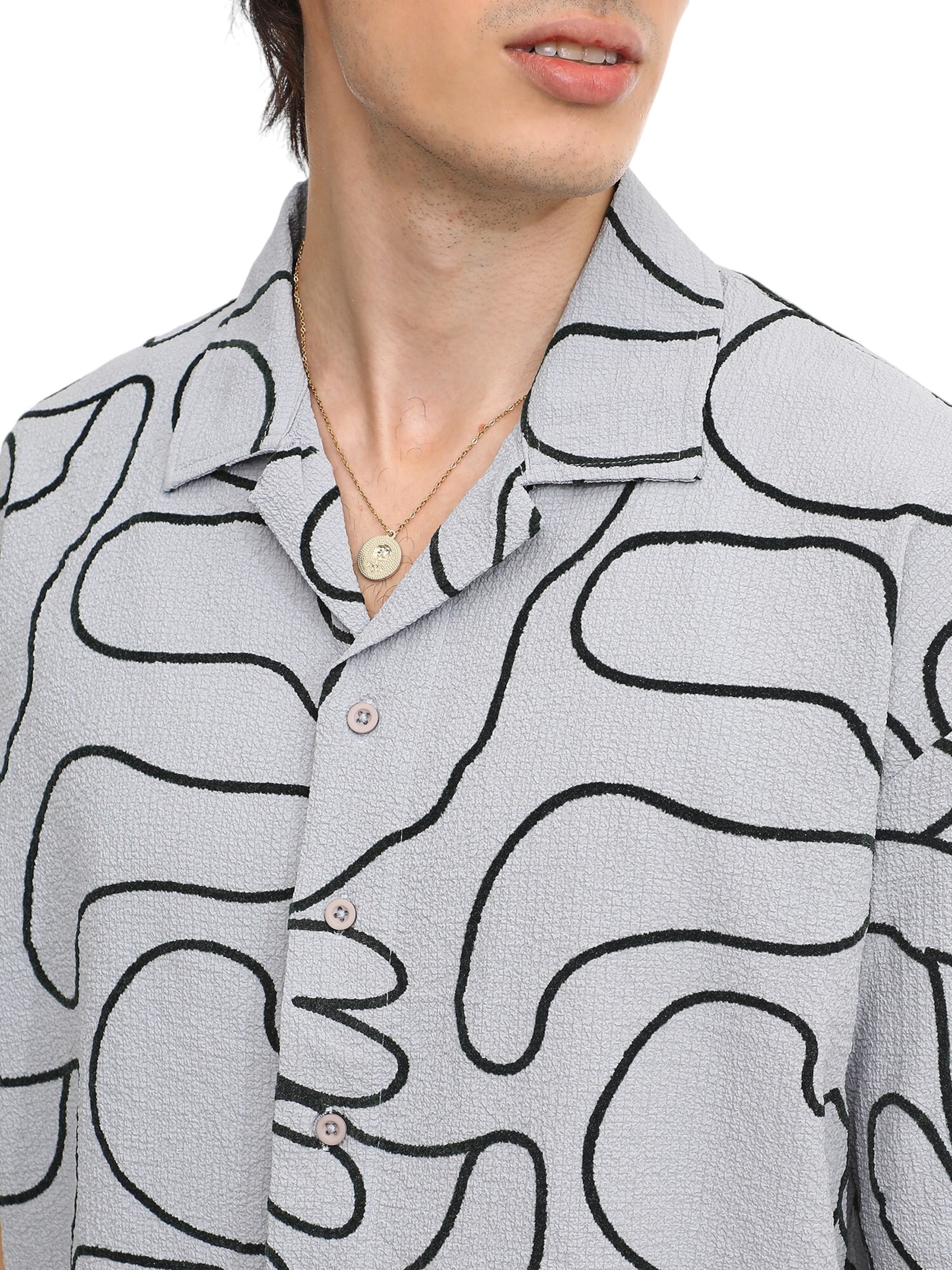 Comfort Fit Cămașă ' Totty ' de la Campus Sutra pe gri