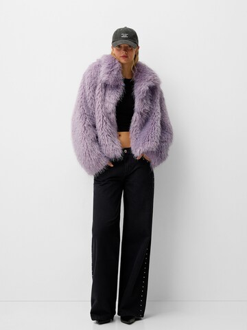 Bershka Between-Season Jacket in Purple