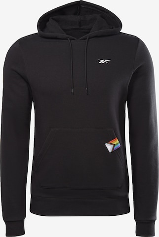 Sweat de sport Reebok en noir : devant