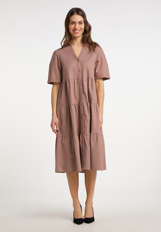 Robe-chemise Usha en rose : devant