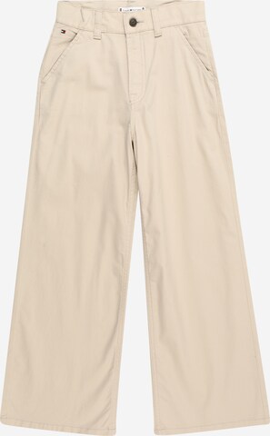 TOMMY HILFIGER Lużny krój Spodnie 'Essential' w kolorze beżowy: przód