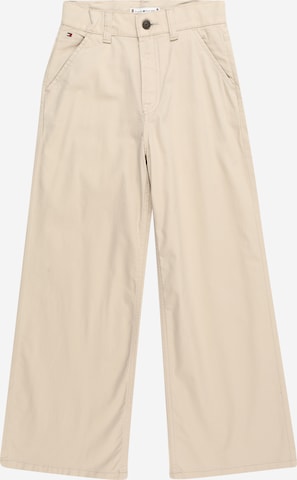 Loosefit Pantalon 'Essential' TOMMY HILFIGER en beige : devant