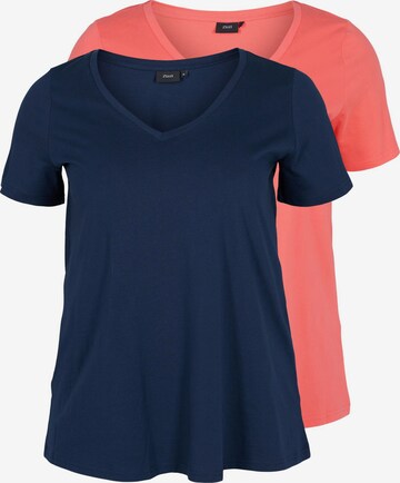 T-shirt Zizzi en bleu : devant