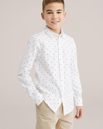 WE Fashion Regular Fit Hemd in Beige