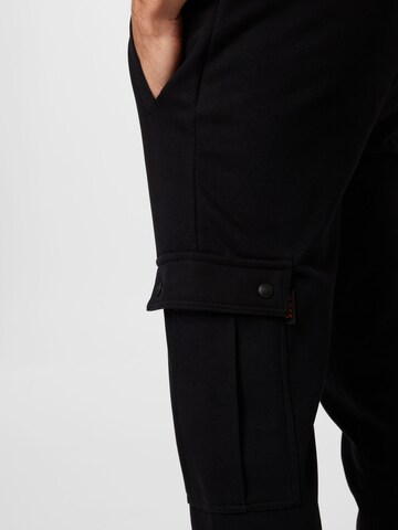 BOSS Orange Tapered Cargo trousers 'Seteam' in Black