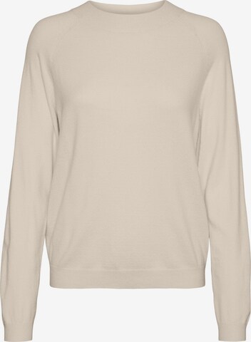 VERO MODA Sweater 'HAPPINESS' in Beige: front