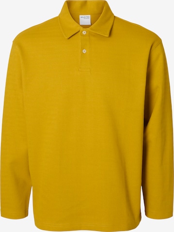 T-Shirt 'SLHHENRY' SELECTED en jaune : devant