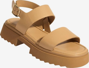 Desa Sandals in Yellow: front