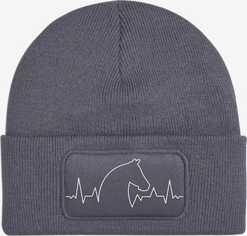 Youth Designz Mütze 'Heartbeat Pferd' in Grau: Vorderseite