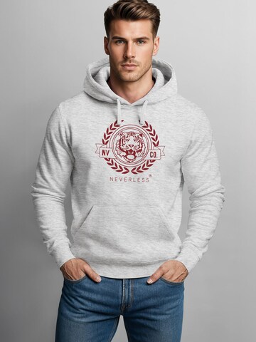 Neverless Sweatshirt 'Academic Tiger' in Grey