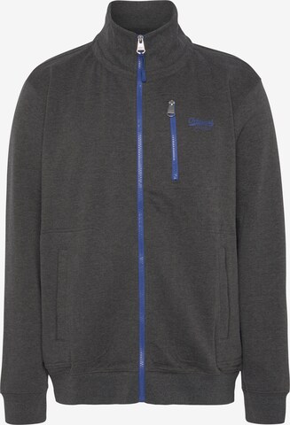 Man's World Zip-Up Hoodie in Grey: front