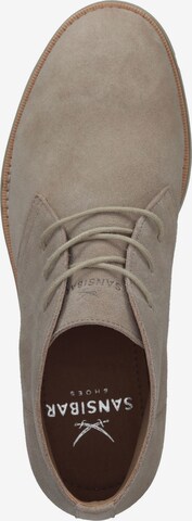 SANSIBAR Lace-Up Boots in Beige